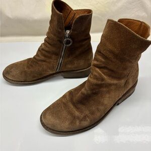 Fiorentini + Baker Eternity Elf Suede Wrinkle Ankle Boots Women's 36 US 6